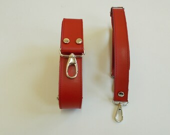 Long straps, Red crossbody straps, Purse strap, Bag straps, Vegan Leather, Shoulder Strap pad, Handles, Replacement strap, Adjustable