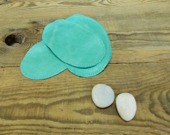 Parche de suéter, Cuero genuino, Parche de cuero para chaqueta, Parche de cárdigan, Parche de gamuza, Color verde menta, Parche de cuero, Parche ovalado, Parche para codo