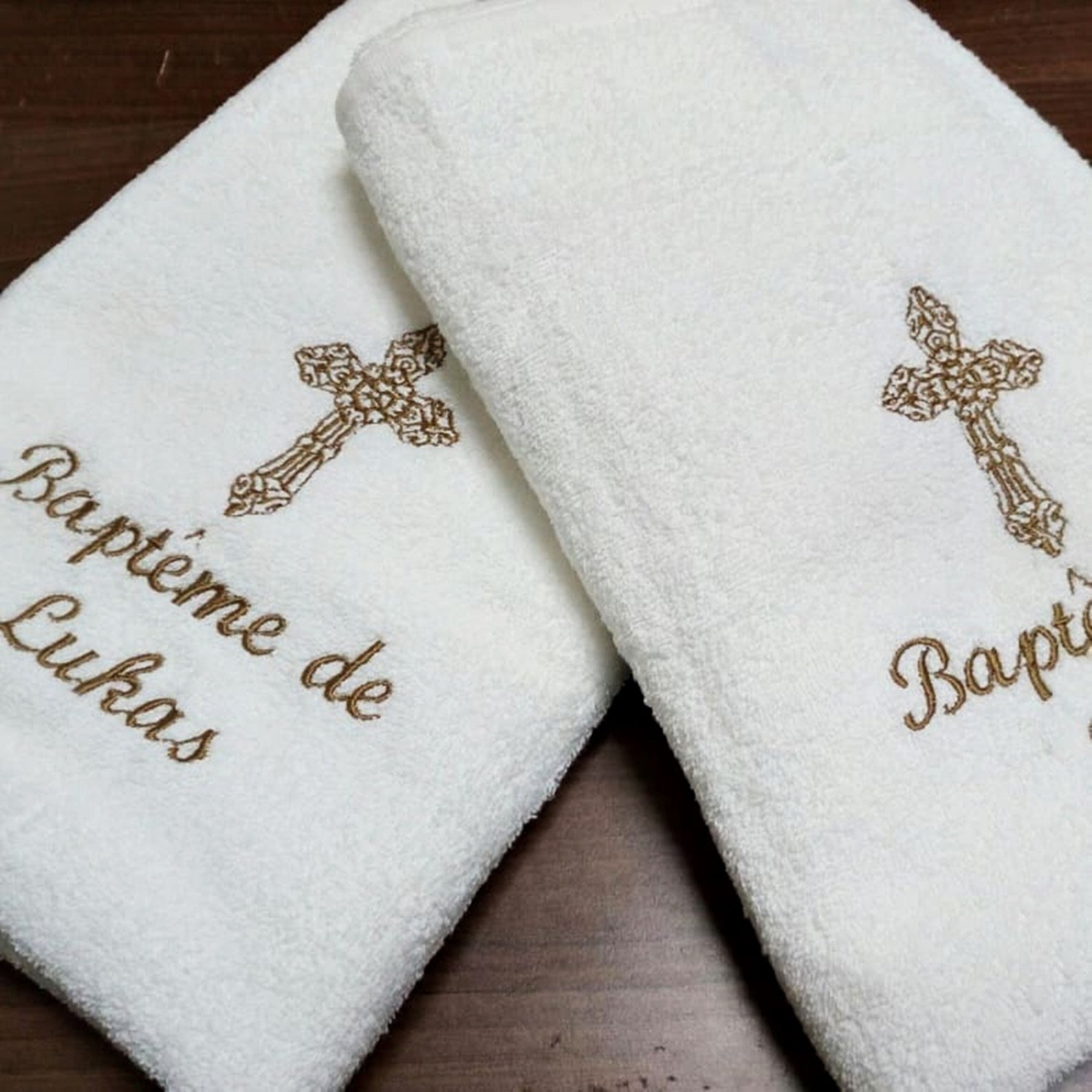 Baptism Towel Personalized Towels Bapteme Embroidered Bath Etsy Australia