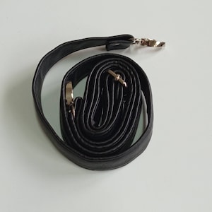 Taschengurte, Lange schwarze Gurte, Veganes Leder, Schultergurtpolster, Crossbody-Gurte, Geldbörsengurt, Griffe, Ersatzgurt, Verstellbar