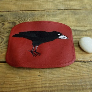 Lederpatch Jacke, Motorrad, Vogel Patch, Krähe Patch, Jägerjacke, Puma, Leder Patch, Rucksack, Stickerei, Taschen
