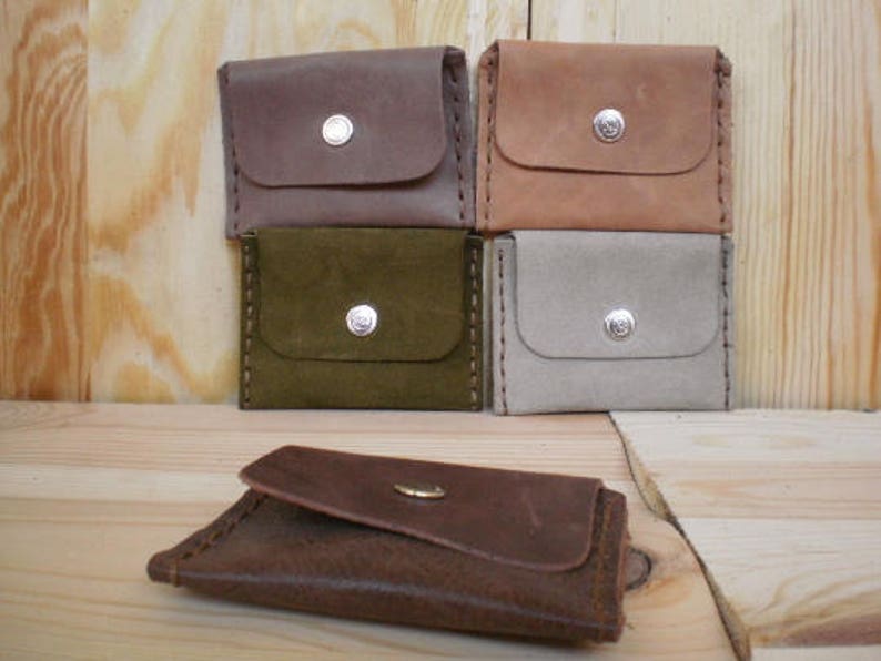Coin purse Men/'s leather wallet Leather card wallet Slim leather wallet Coin pouch Business card case Card holder Leather wallet