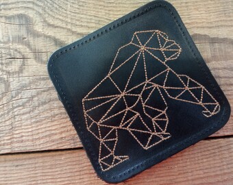 Parche de cuero de gorila bordado: accesorio animal