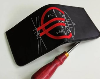 Black Leather Bifold Wallet: Euro Money, Slim Design