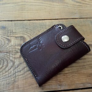 Cartera fina para motociclistas, Cartera plegable, Tarjetero, Cartera marrón para hombre, Cartera de cuero, Cartera de bolsillo, Tarjetero de bolsillo, Monedero