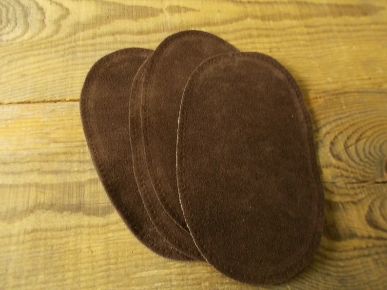 Vegan leather Patch Jacket Faux leather patch Dark brown Cardigan patch Sweater patch Geek Oval patch DIY Elbow patch
