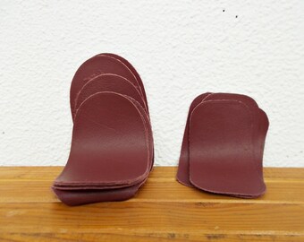 Rote Echtleder Oval Patches: Ellenbogen, Pullover, Cardigan Reparatur