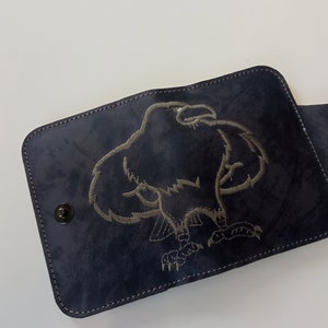 Billetera delgada, Águila americana, Billetera de caza, Estuche para tarjetas de visita, Billetera de hombre azul, Billetera de cuero plegable, Novio, Funda para tarjetas de bolsillo, Pájaro