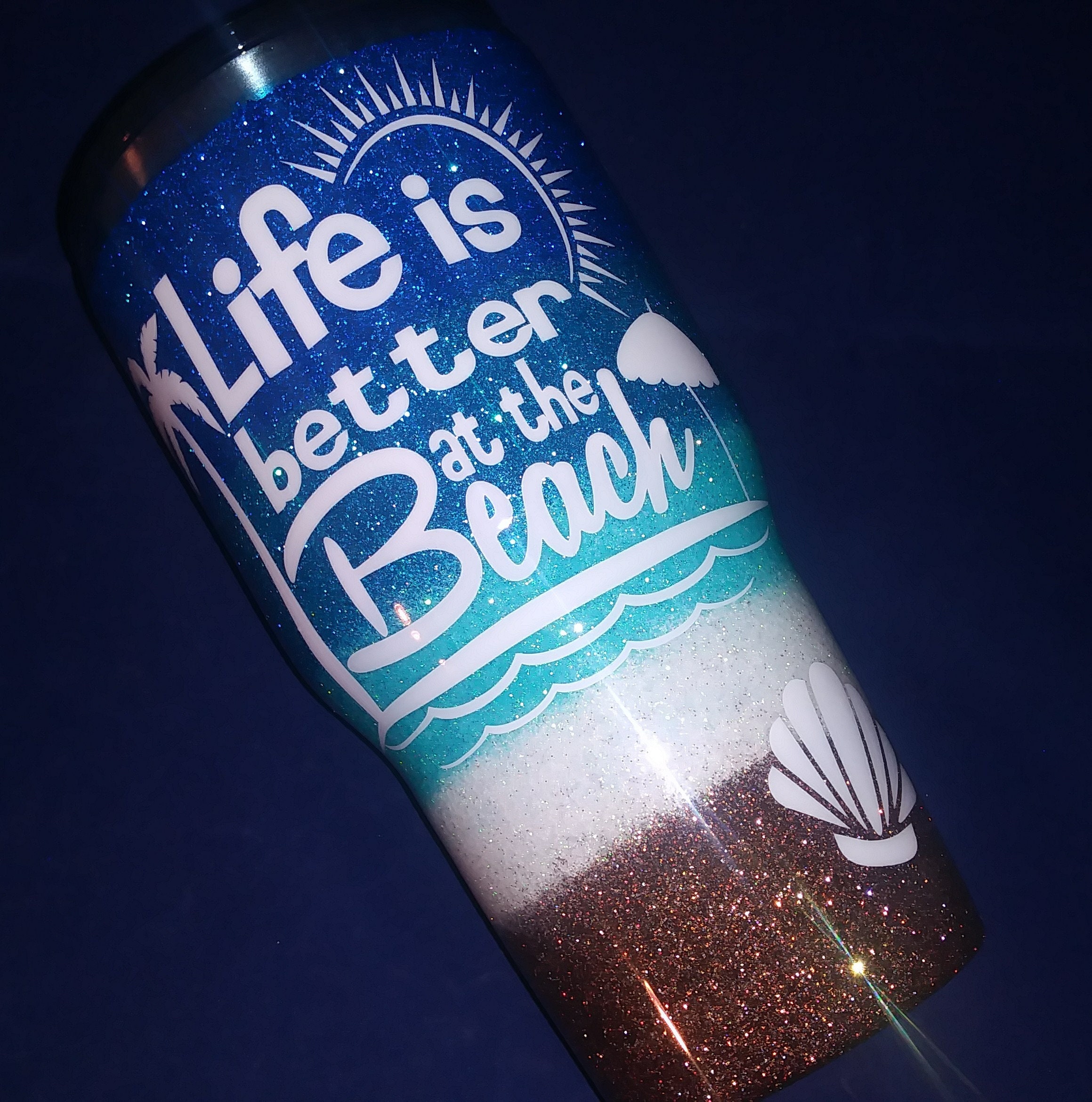 Life is better at the beach This insulated tumbler 10oz / 20oz / 30oz it&ap...