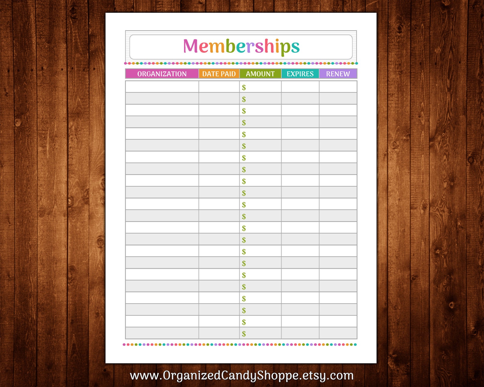 Membership List Template Membership List Template