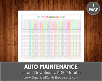 Car Maintenance Printable Checklist - Etsy