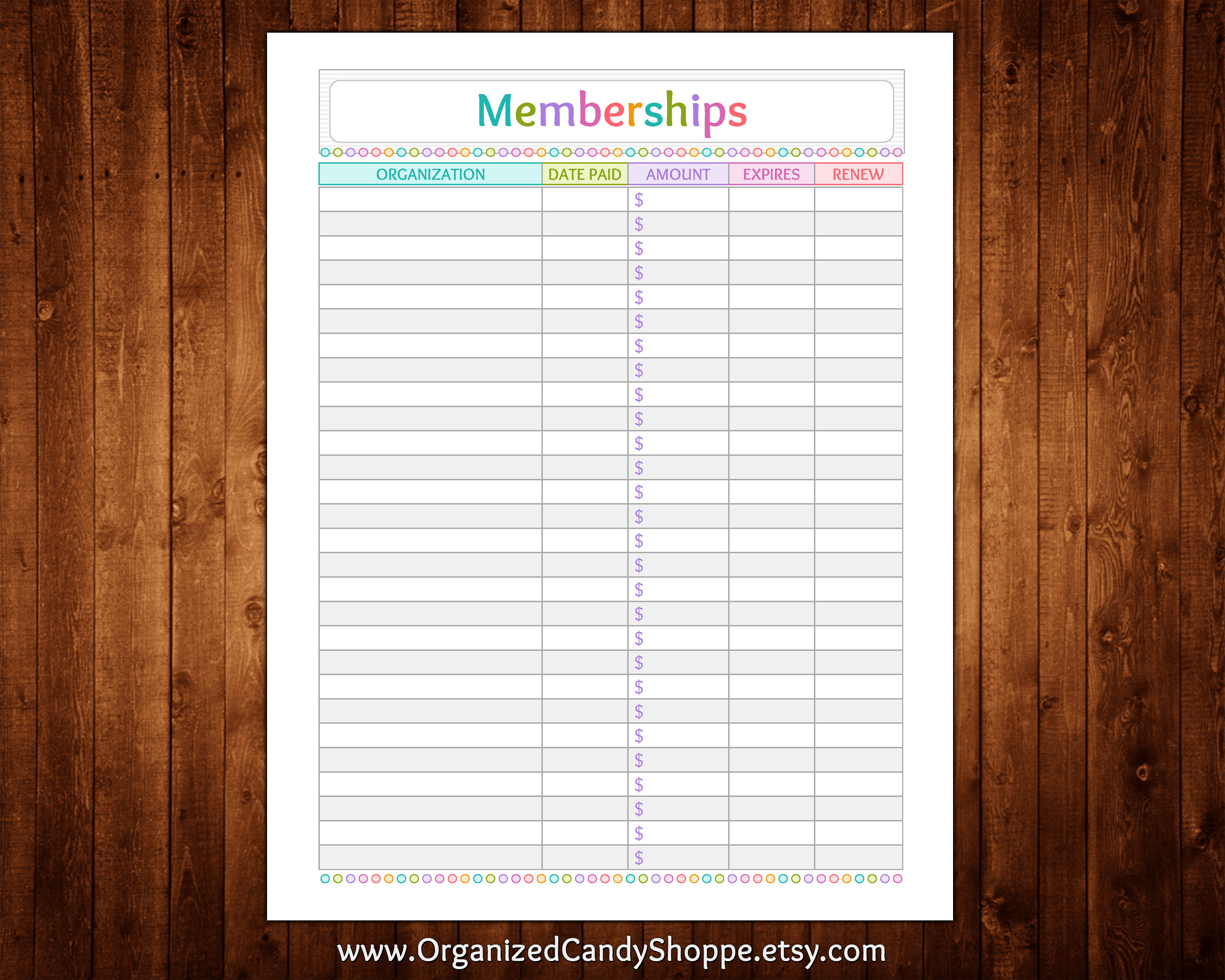 Member Pack Pdf Memberships • 1 Page • Instant Download PDF Printable - Etsy