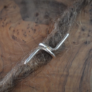 Eco sterling silver hair jewellery. Pathways cuff. In sizes 4mm to 14mm. Handmade jewellery. Dreadlock cuff. Braid jewellery. Beard cuff.