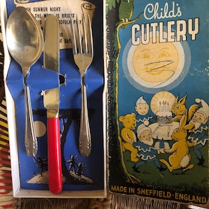 【Cooper Ludlam】キングスパターンのデザートセット 8名用32本組 RARE Vintage Cooper Ludlam Silver Plated Child's Cutlery Set
