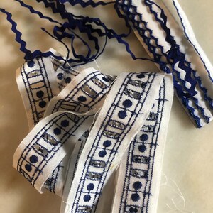 Vintage Bastelborte # Blau-Weiß # Flohmarkt-Buzz
