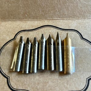 Vintage Ink Pen Nibs # 7 Nibs # Calligraphy Nibs # Flea market buzz