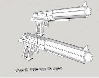 Captain Fordo Clone Trooper Heavy Blaster From 2D Clone Wars Series, 3D Print File