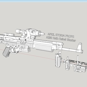 A280 Hoth Rebel Blaster from Star Wars the empire strikes back. 3D print files