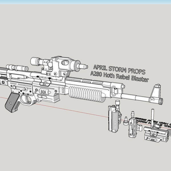A280 Hoth Rebel Blaster from Star Wars the empire strikes back. 3D print files