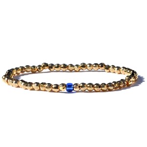 18K Gold Star Beaded Bracelet