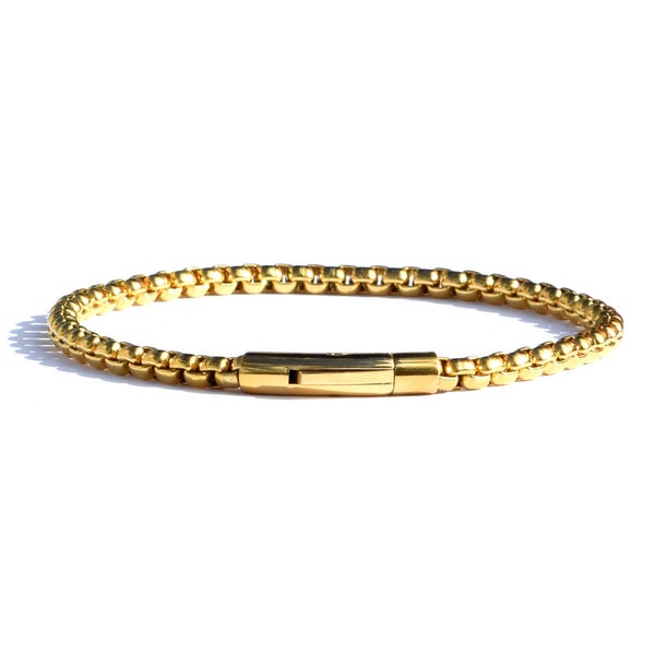 Gold Snap Clasp Chain Bracelet