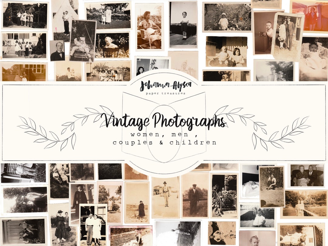 Printable Vintage Photographs; Women, Men, Couples and Children - Etsy