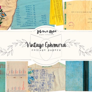 Printable Vintage Ephemera Pack, NAMELESS