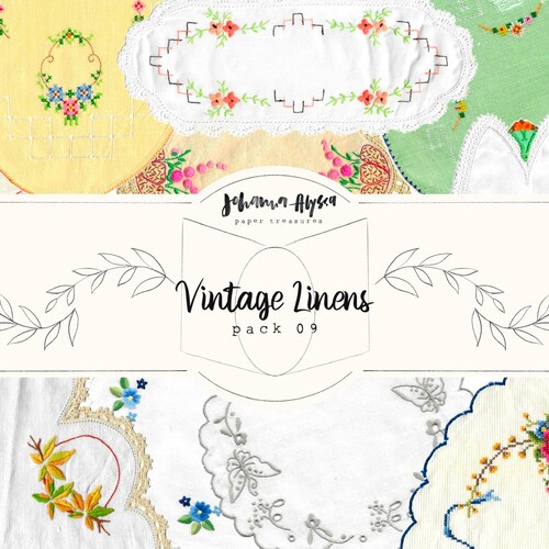 Vintage Linens Kit Digital Download Journal Junk Journal - Etsy