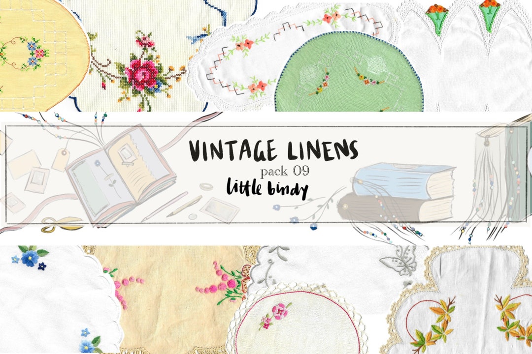 DIGITAL Vintage Linens Pack 09 Printable Paper Pack - Etsy