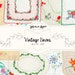 Illustrated Vintage Linens Printable, Journal Kit, Collage Sheets ...