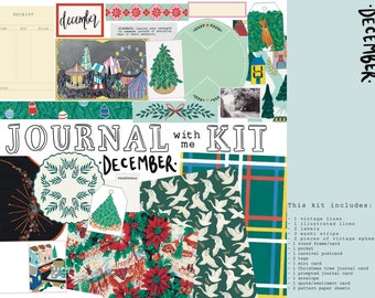 Journal With Me Kit DECEMBER Junk Journal Ephemera
