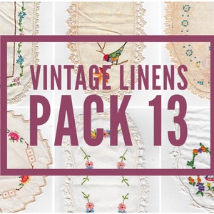 DIGITAL Vintage Linens Pack 04 Printable Paper Pack | Etsy
