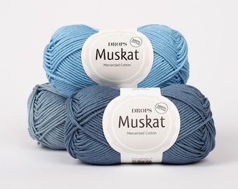 DROPS Muskat.  Mercerized 100% cotton with a colorful shine!