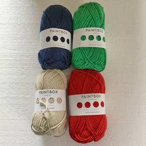 Paintbox METALLIC DK Yarn #4 PINA COLADA LUMINOUS DK Cotton Blend 50 Grams