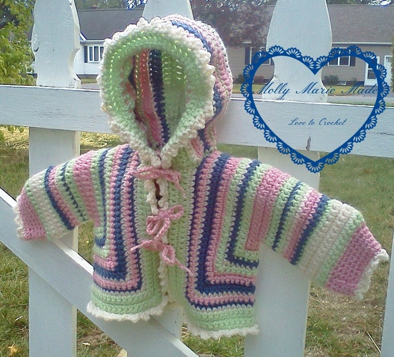 crochet hoodie cardigan