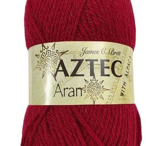 Mary Maxim Woodlands Yarn. 90 percent acrylic. 10 percent Alpaca.  Aran.