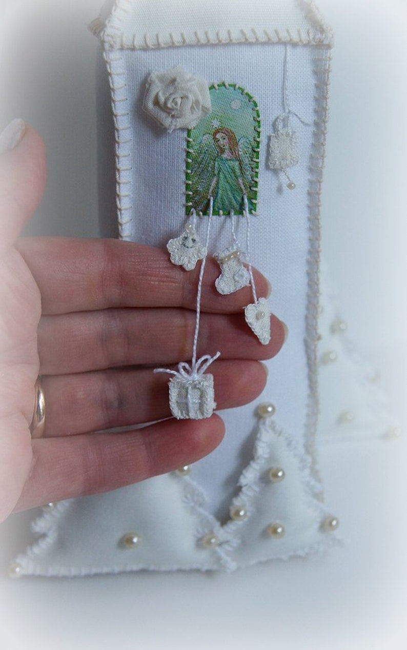 Miniature House Guardian Angel Christmas Decoration Fabric Etsy