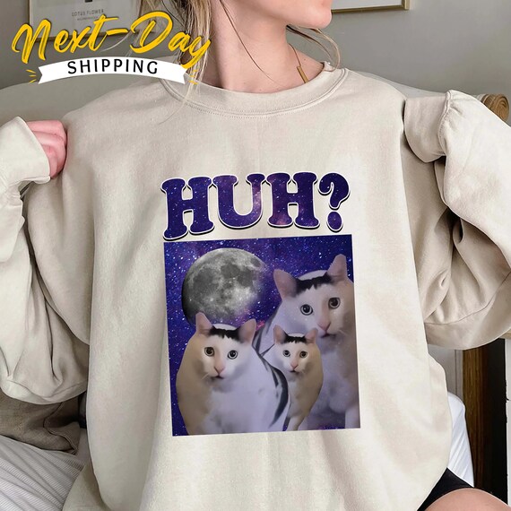 Huh Meme Cat Shirt , Trending Unisex Tee Shirt, U… - image 1