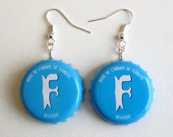 Earrings capsules "Floreffe bleu"