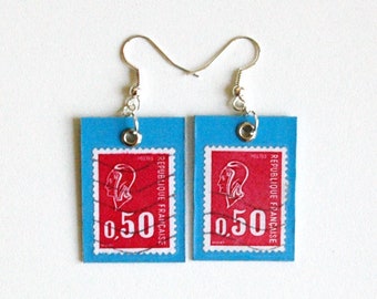 Earrings "Marianne rouge"