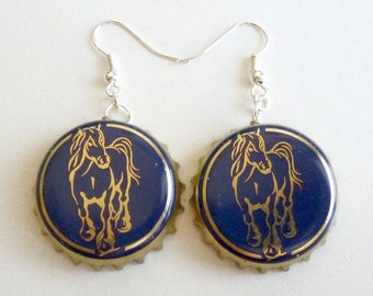 Earrings capsules "Cheval bleu"