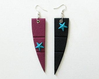 Earrings "Jet set II"