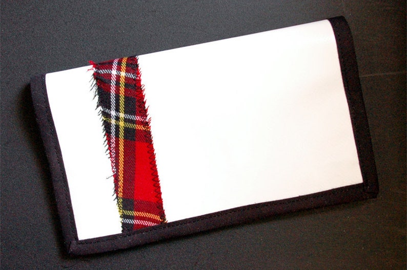 porte-chéquier blanc écossais image 1