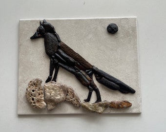 Fox. Pebble Mosaics. Pebble Art.