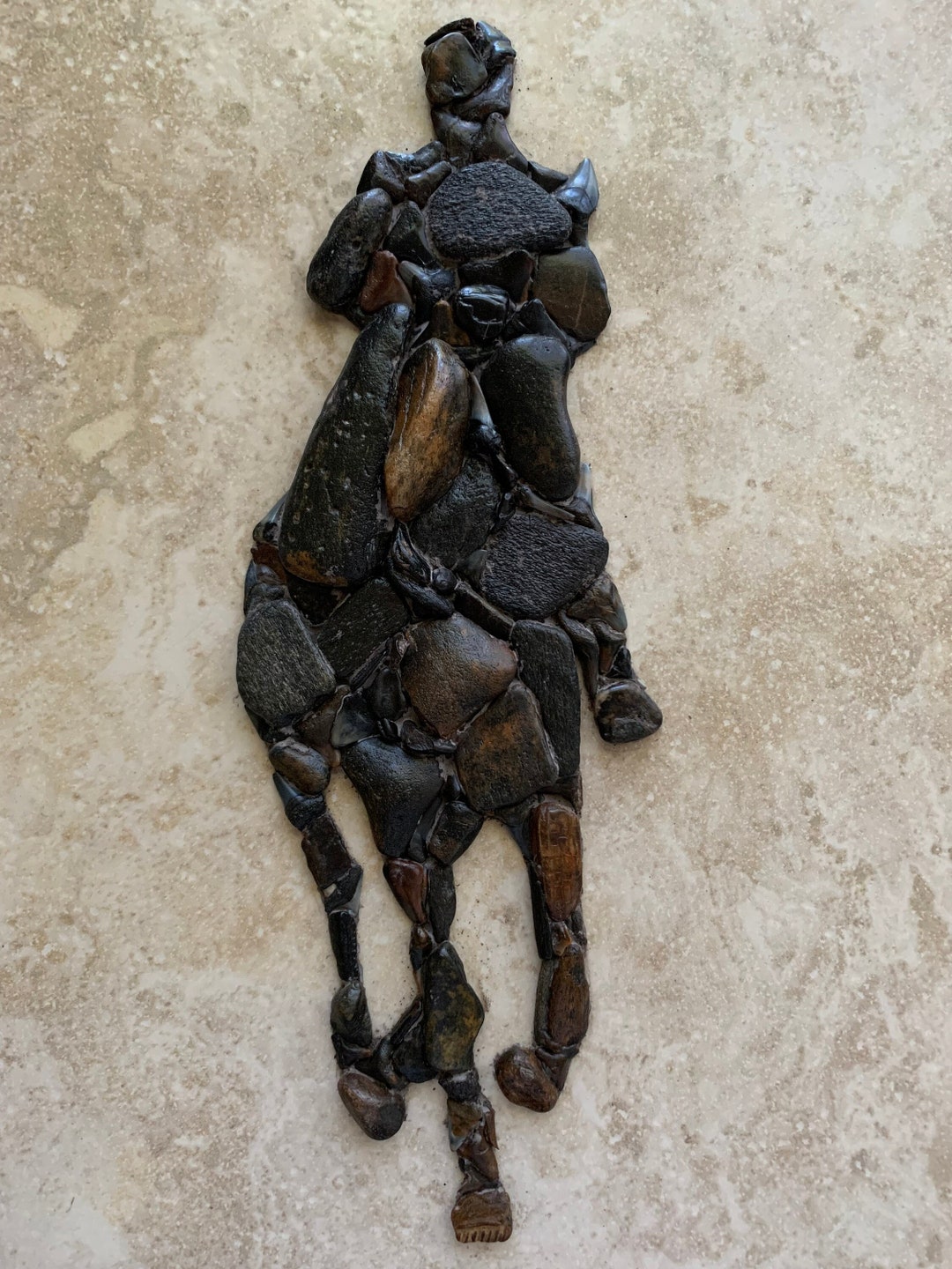 Horseman. Pebble Mosaics. Pebble Art. - Etsy