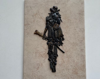 Southern Girl. Pebble Mosaics. Pebble Art.