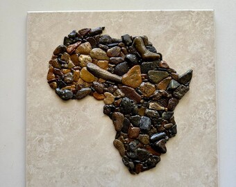 Africa. Pebble Mosaics. Pebble Art.