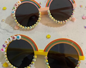 Custom Retro Rainbow Sunglasses for Kiddos