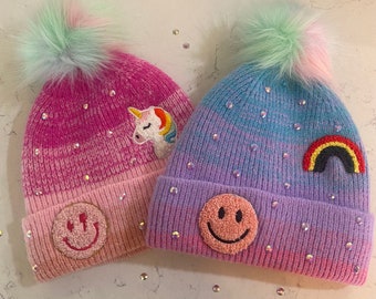 Sweet Smiley Face Beanies for Kiddos
