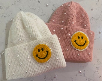Smiley Face Beanies for Kiddos and Adults